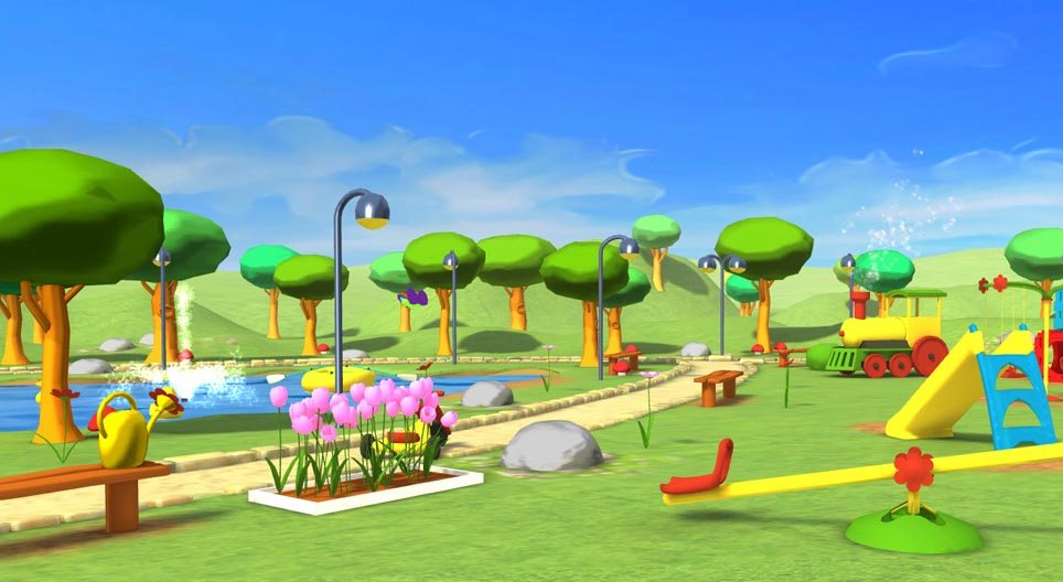 Катя на детската площадка