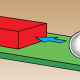 Магнитът привлича желязното топче