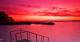 Залез при езерото Балатон