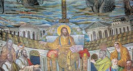 Древнохристиянска мозайка (базилика "Санта Пруденциана", Рим, IV век)