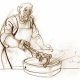 Вътрешната енергия на водата расте, а тази на желязото - спада. Съотношението в промяната на енергията обаче е еднакво.