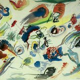 Кандински: Първи абстрактен акварел (1910, експресионизъм)