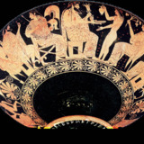 Боговете на Олимп – фрагмент от старогръцка ваза