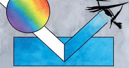 Отражение на светлина - синя хартия