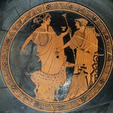 Аполон и Артемида – старогръцка керамика