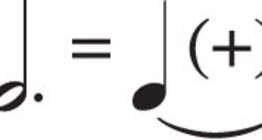 Дължината на половинка нота с точка