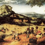 „Сенокос“, картина от Питер Брьогел, 1565 г.