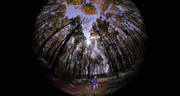 Пейзаж при пълнолуние (през обектив "Рибено око")