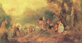 Вато: "Отплаване към остров Китера" (1717, рококо)