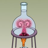 Демонстрация на конвективен топлообмен с помощта на оцветена вода