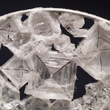 Salt crystal that crystallised in microgravity on the International Space Station