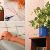 Making a flower supporting structure from skewers