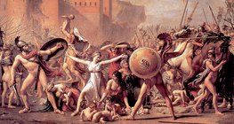 Давид: "Похищението на сабинянките" (1799, класицизъм)
