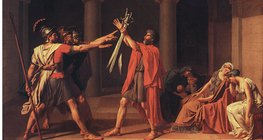 Давид: "Клетвата на Хорациите" (1784, класицизъм)
