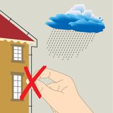 По време на буря не заставайте в близост до мълниеотвод или до високо дърво!