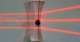 Светлинни лъчи, преминаващи през конкавни лещи