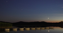 Рядко явление - Венера, Марс и Сатурн, подредени на една линия