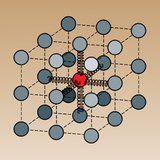 Модел на вибриращи частици в твърдо тяло