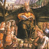 Лука Синьорели: "Завещанието и смъртта на Мойсей" (стенопис, Сикстинската капела, Ватикан, 1481-1482 г.)