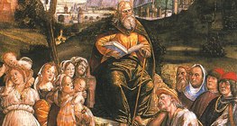 Лука Синьорели: "Завещанието и смъртта на Мойсей" (стенопис, Сикстинската капела, Ватикан, 1481-1482 г.)