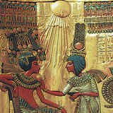 Изображение на Слънцето върху древноегипетски релеф