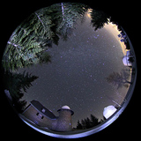 Зимни съзвездия над австрийската обсерватория "Канцелхьох"