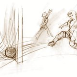 Топката, която е ритната, излита