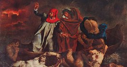 Дьолакроа: "Лодката на Данте" (1822, романтизъм)
