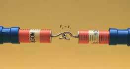 При разтягане пружинните силомери показват сила с еднаква величина