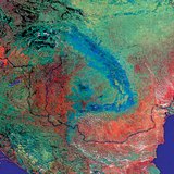 Спътникова снимка на Карпатския басейн