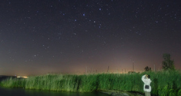 Метеор близо до съзвездието Касиопея