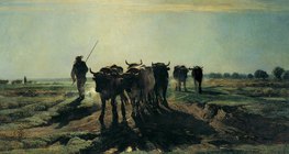 Тройон: "Пейзаж с крави" (1852, реализъм)