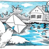 Bár ismerősei mennek szép hazájába, mégis galambpostán üzen Petőfi Duna menti kis lakban élő jó anyjának