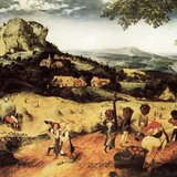„Сенокос“, картина от Питер Брьогел, 1565 г.