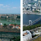 Budapest főutcája, a Duna, háttérben az Országház · A Citadella és a Szabadság-szobor