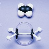 Варианти на триизмерно представяне на молекулата на етилен: със сфери (1) и с тръбички (2)