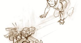 Опънатата пружина привежда колата в движение