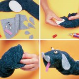 Изработване на весело куче от чорапи