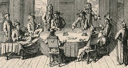 Гравюра, отразяваща мирните преговори в Карловиц