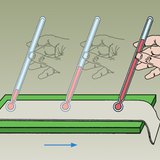 По време на триене термометърът показва затопляне.