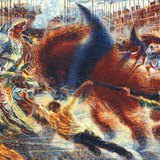 Умберто Бочони: "Градът расте" (1911-1912, футуризъм)