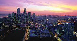 Сингапур при залез-слънце