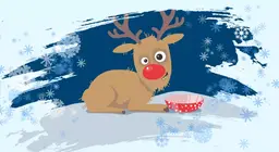 Помогни на Дядо Коледа! Нахрани Рудолф!