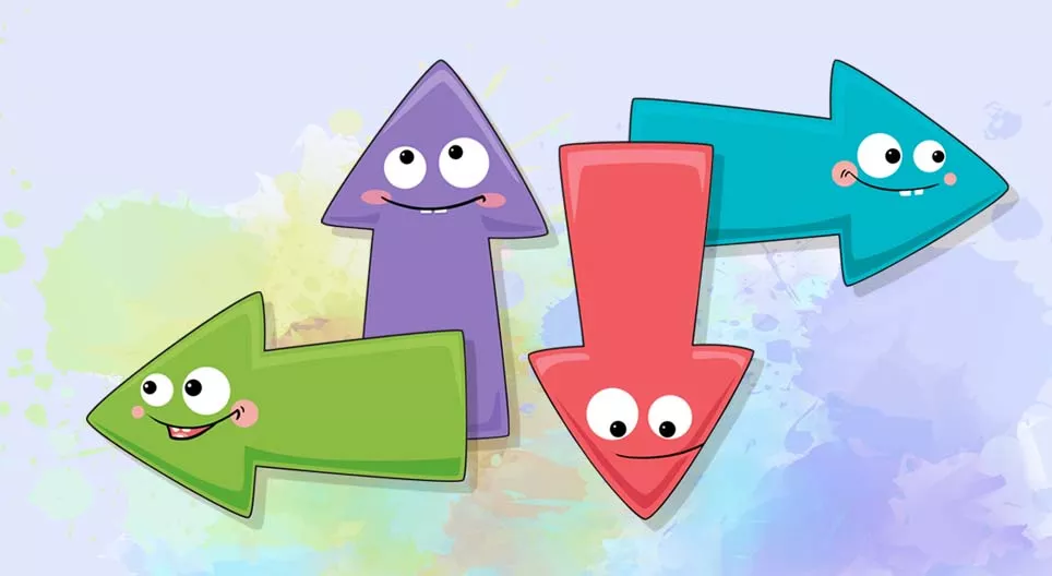 Накъде е долу, горе, надясно, наляво?