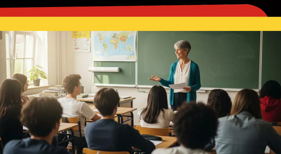 Im Klassenzimmer auf Deutsch handeln
