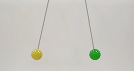 Damped oscillation of a pendulum I.