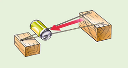 Двойният конус се издига нагоре по склона
